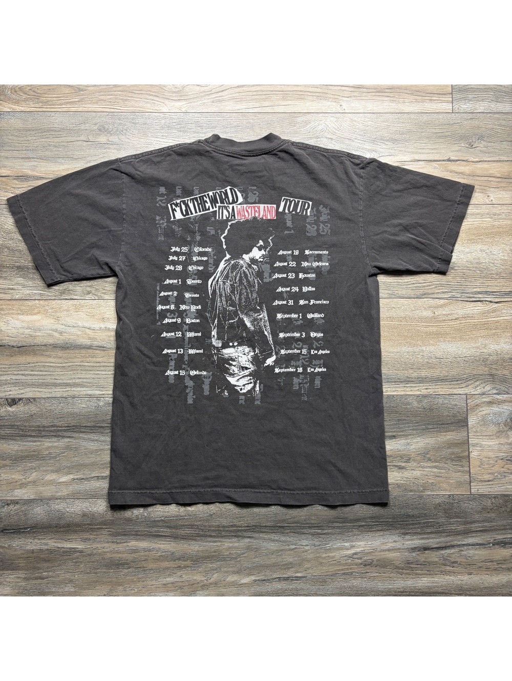 Brent Faiyaz Lost Vintage Tour Graphic T-Shirt Black Size S